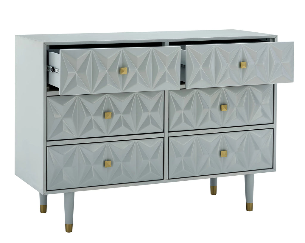 White 6-Drawer Dresser F8631