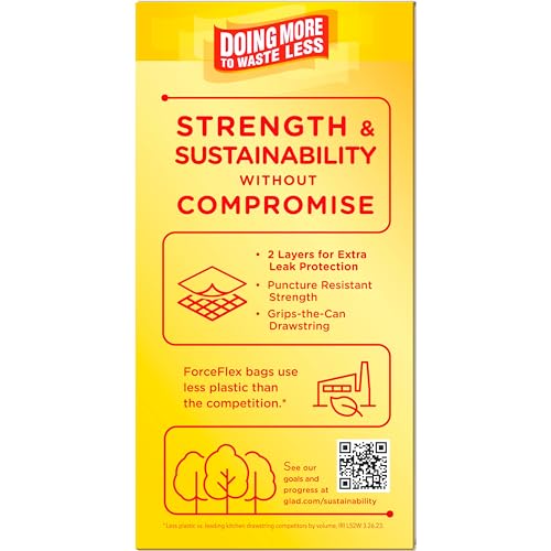 13 Gallon White Drawstring Trash Bags, 110 Count F78443
