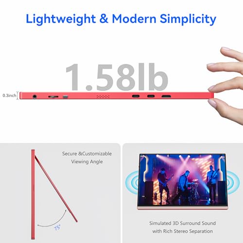16" Portable IPS Monitor with USB-C HDMI M91418