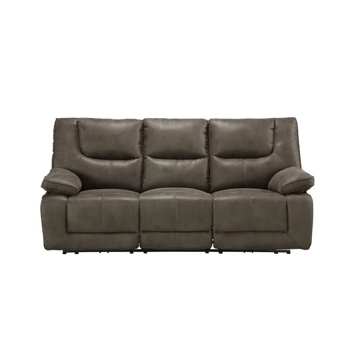 Gray Leather-Aire Power Reclining Sofa W692761