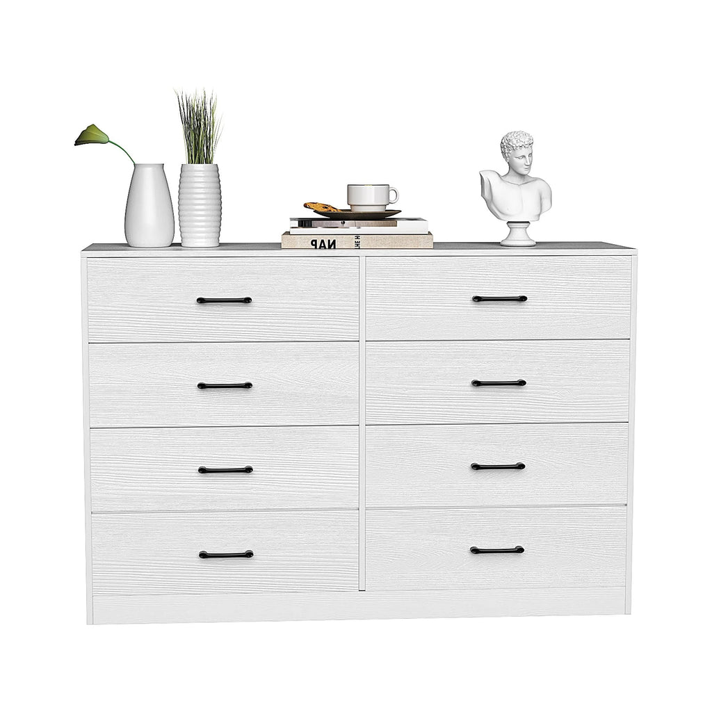 White 8 Drawer Wood Dresser H6321