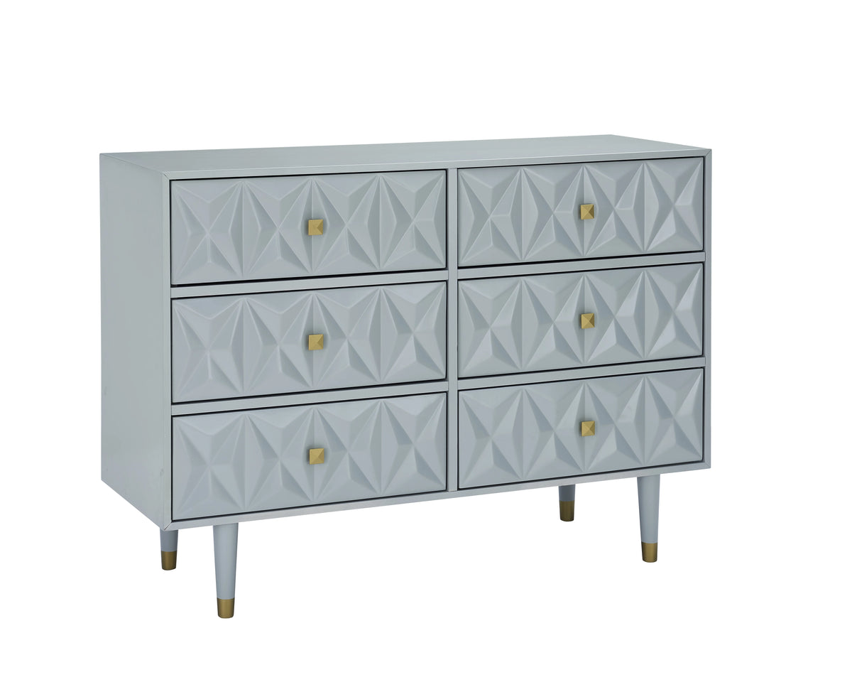 White 6-Drawer Dresser F8631