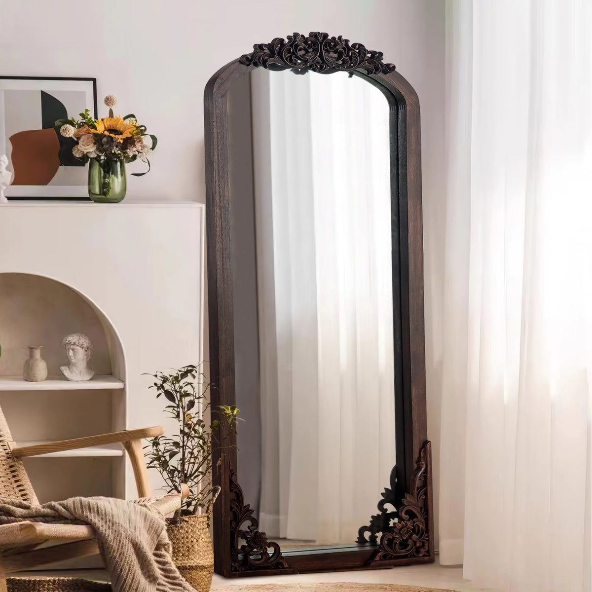 Arch Mirror Full-Length Mirror 71"x31" Natural R3927