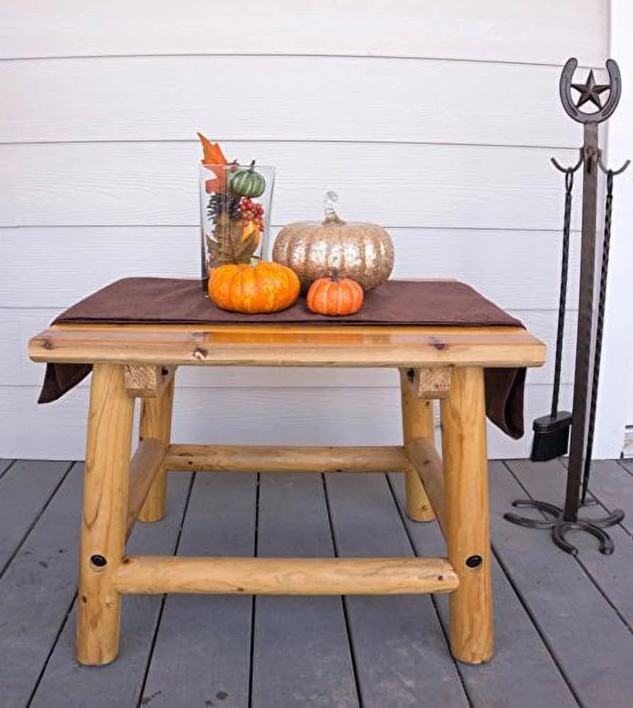 Outdoor Wood End Table Natural L190672