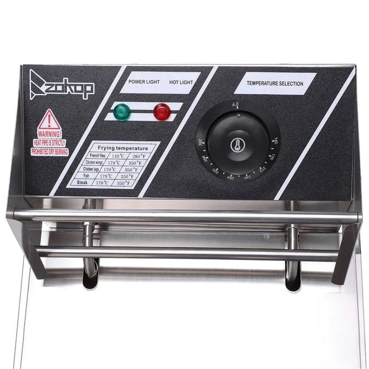 Stainless Steel Electric Double Tank Deep Fryer with Basket 6L C840