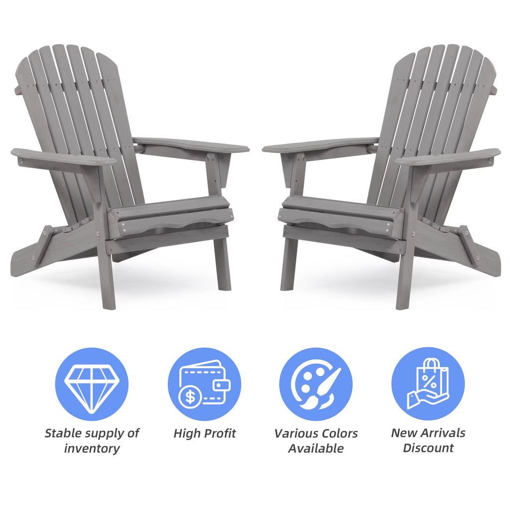 Folding Weather Resistant Adirondack Chair J62540
