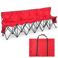 6 Seats Folding Soccer Bench Chair with Storage Bag Z198