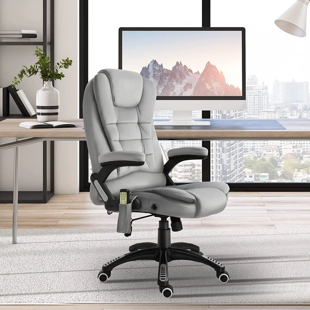 Gray Velvet Reclining Office Chair B38438