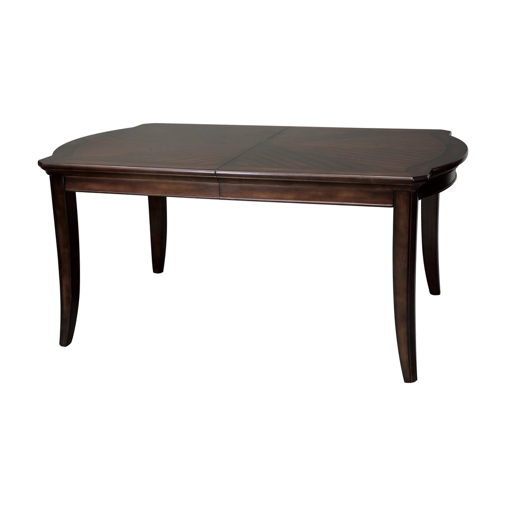 Cherry Finish 7pc Wood Dining Set with Extension Leaves D170