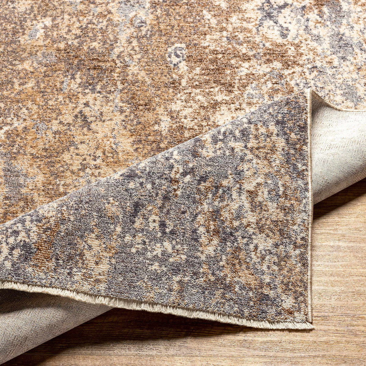 White Brown Beige Area Rug G549
