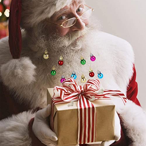 12PCS Christmas Bulb Beads Beard Ornament with Clip Z13012