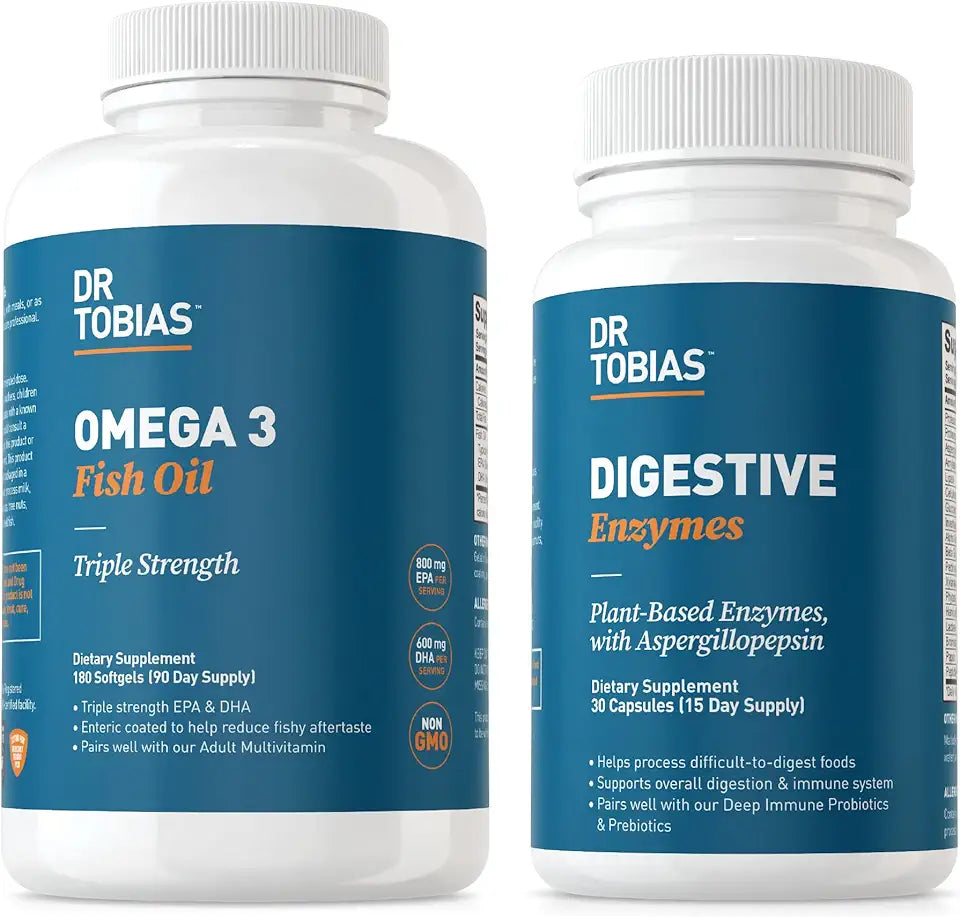 Omega 3 Fish Oil and Digestive Enzymes R6357