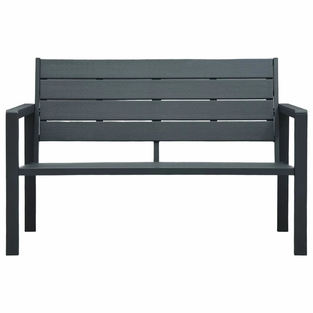 HDPE Outdoor Bench with Backrest and Armrest I24064