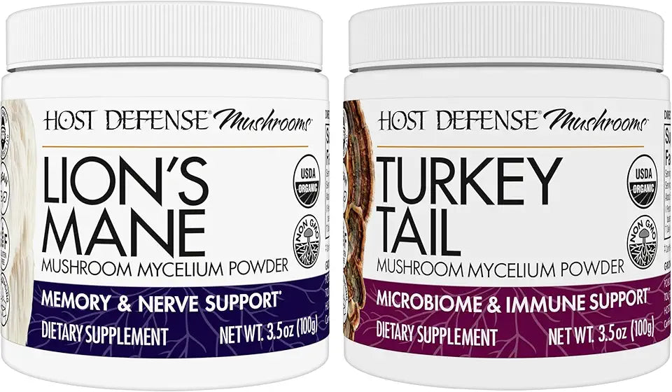 Lion's Mane & Turkey Tail Mushroom Powder 3.5 oz C920