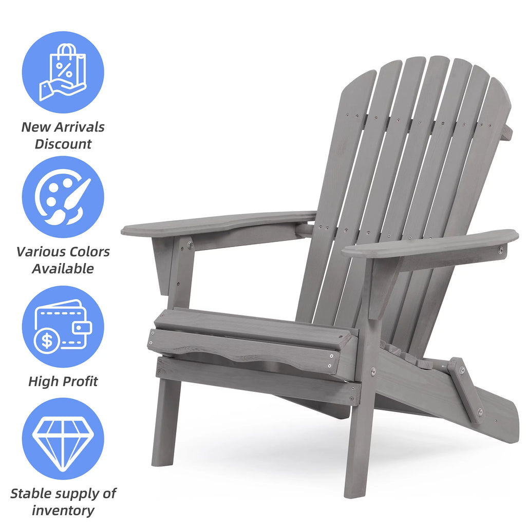 Folding Weather Resistant Adirondack Chair J62540