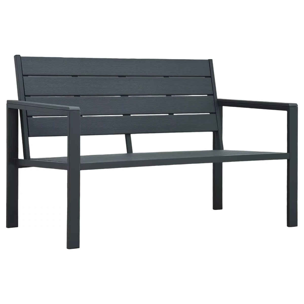 HDPE Outdoor Bench with Backrest and Armrest I24064