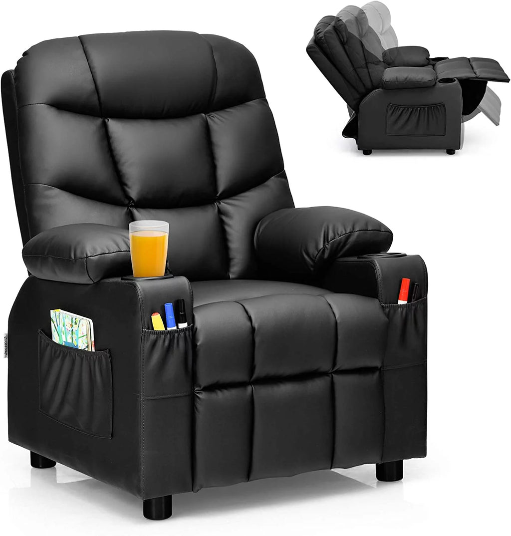 Kids Recliner Chair with Cup Holder F7342
