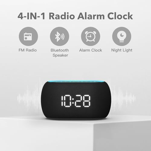 Bluetooth FM Radio Alarm Clock with Night Light K47983