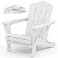 White HDPE Folding Adirondack Chair J3331