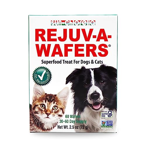 Dog Cat Superfood Supplement - Green Microalgae & Eleuthero Bits - 60 Wafers V166