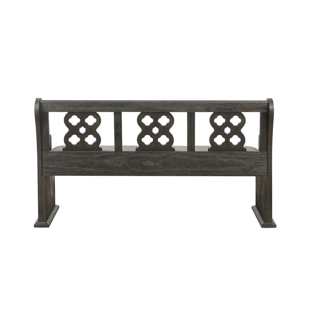 Traditional Wood Dining Room Bench with Back R34689