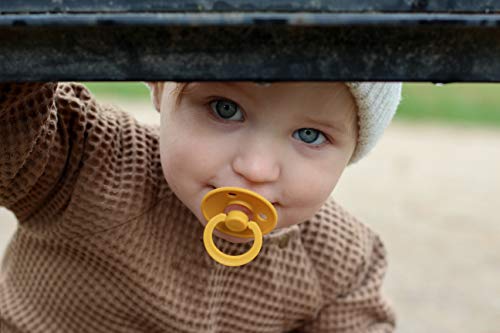 Set of 2 Natural Rubber Baby Pacifiers F69639