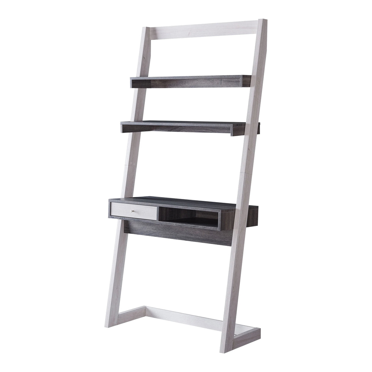 White Oak Wood Multi-Storage Desk E98974