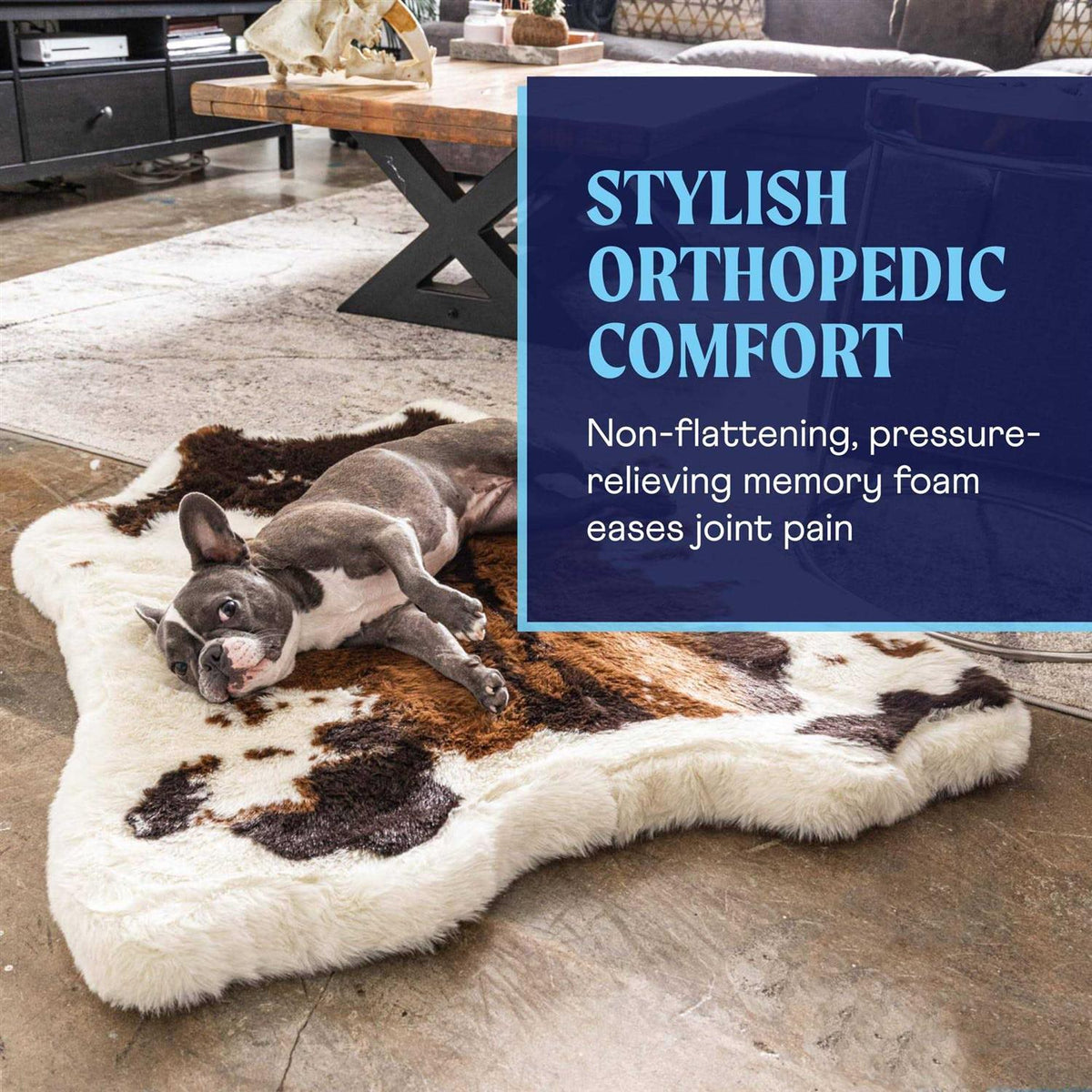 Animal Print Memory Foam Dog Bed F2440