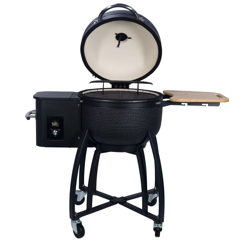 24" Ceramic Pellet Grill with Double Ceramic Liner 4-in-1 I751