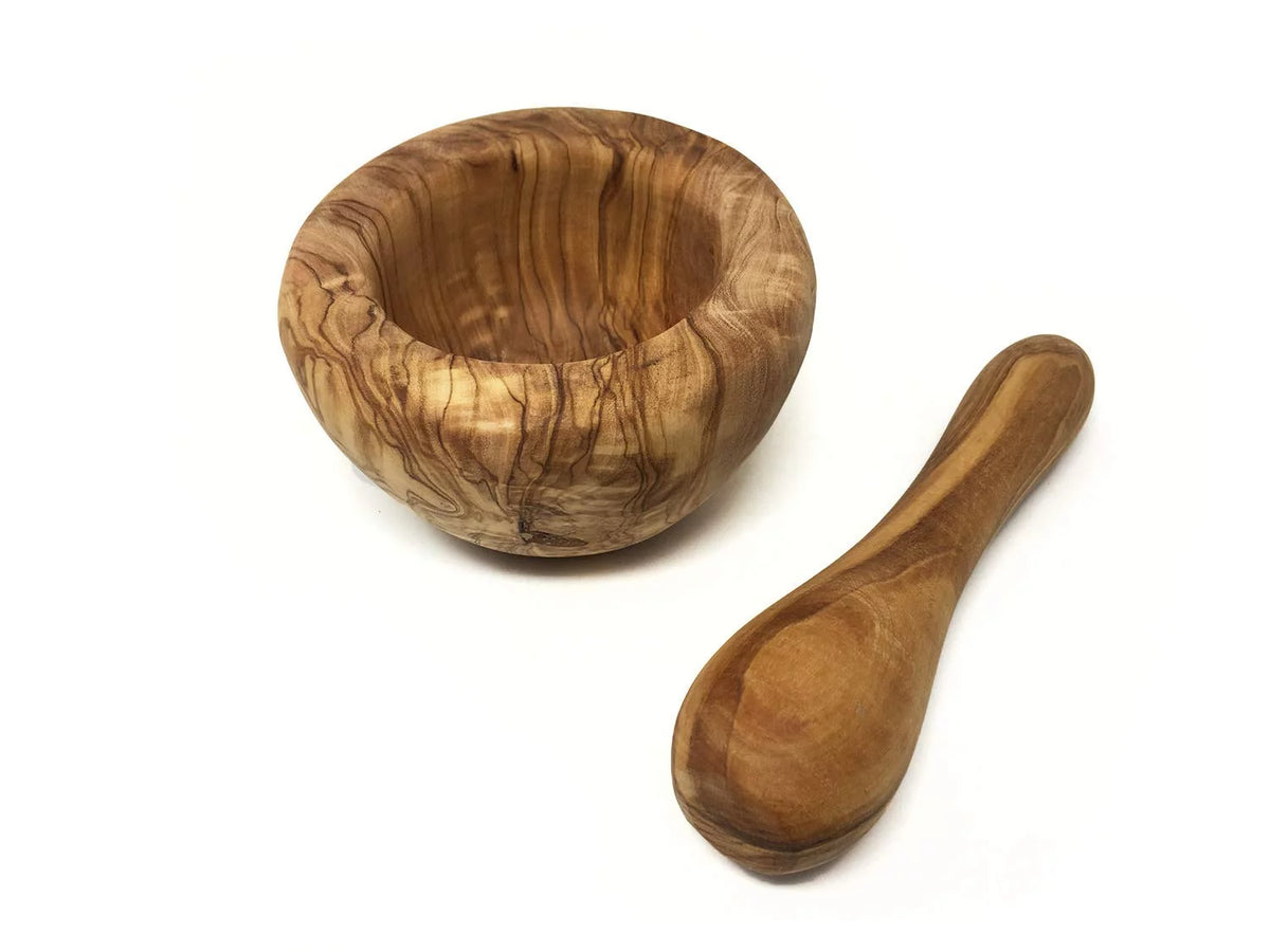 Olive Wood Mortar And Pestle Set Y20864