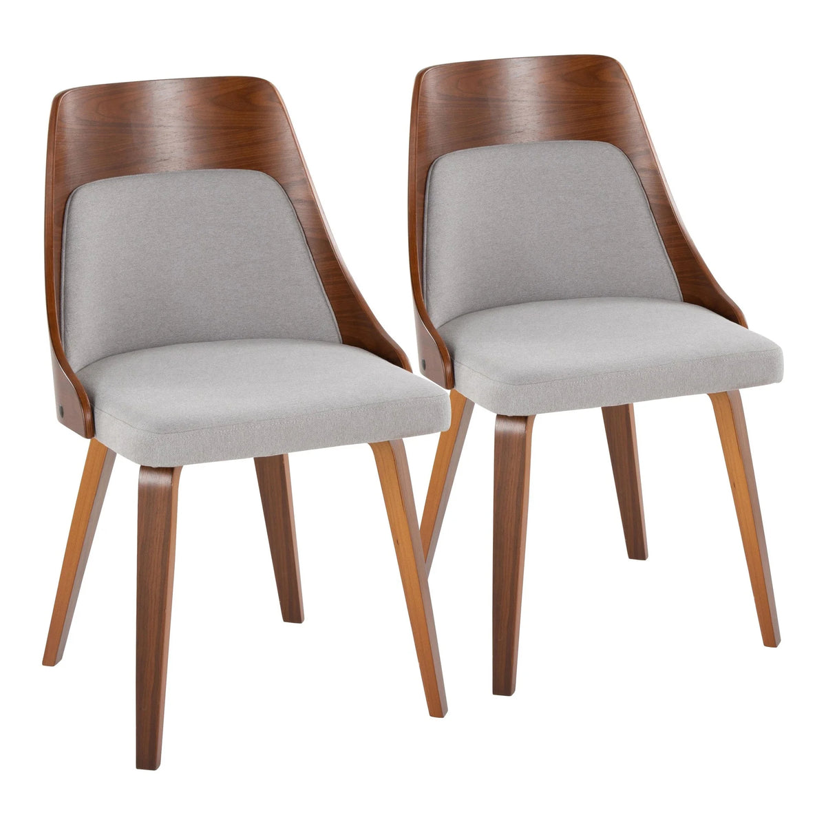 Mid-Century Modern Dining Accent Chair Set of 2 K348