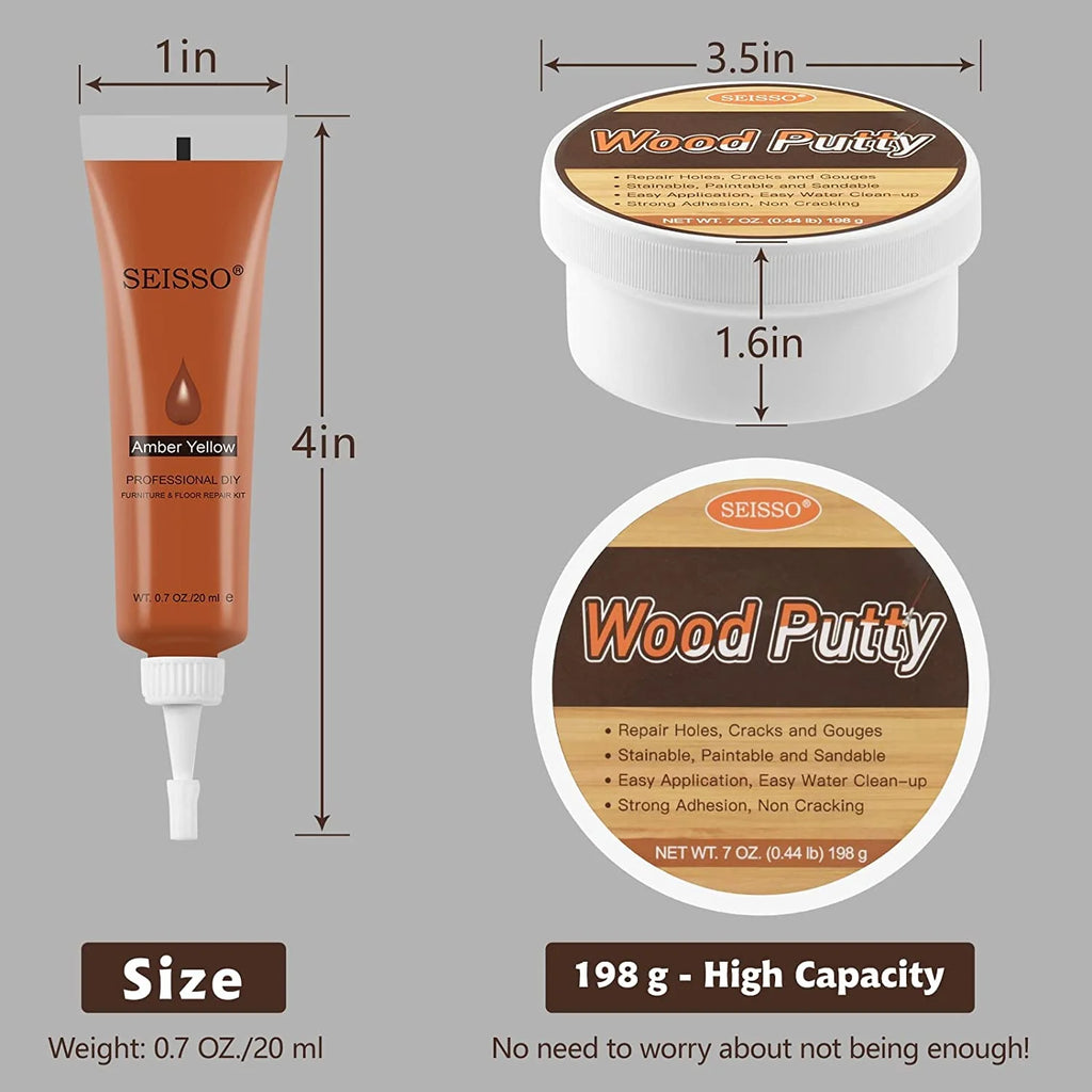 Wood Furniture Repair Kit with 12 Colors Wood Filler J4426
