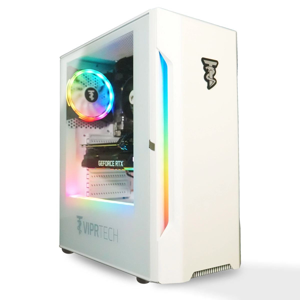 Gaming PC Desktop Computer AMD Ryzen 5 2600 RTX 3060 32GB DDR4 1TB NVMe SSD White R9636