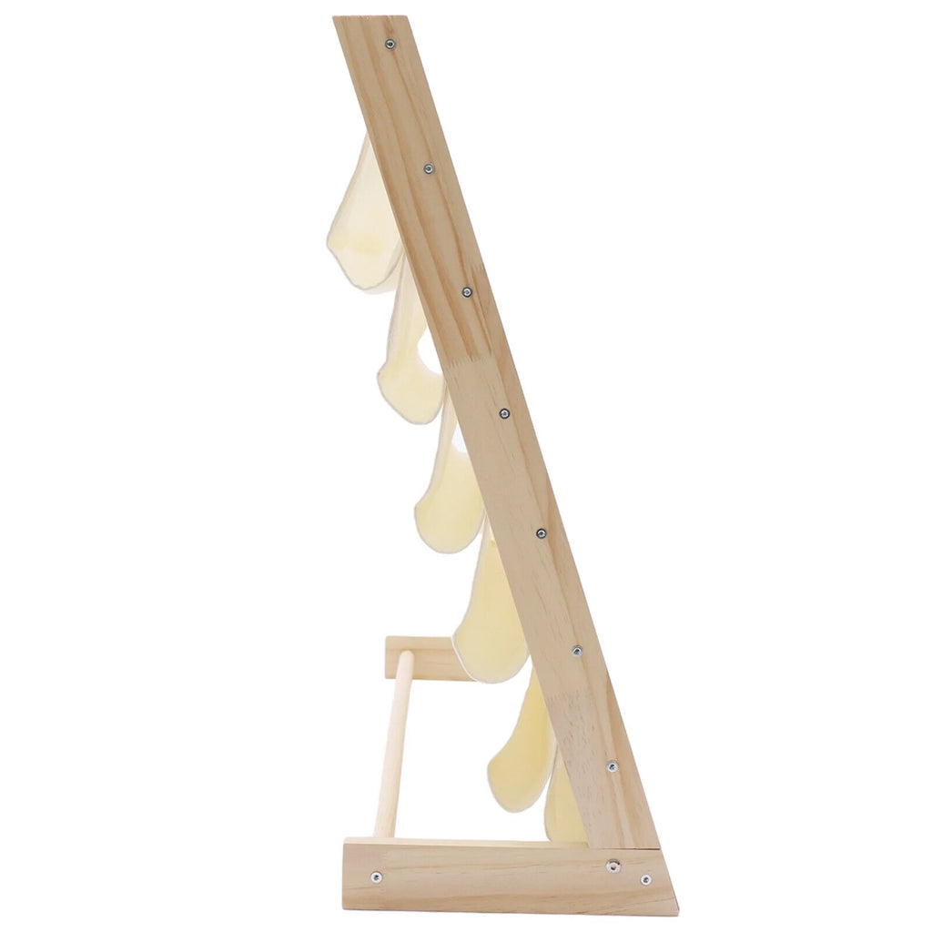6 Tiers Wooden Kids Book Rack Storage Bookshelf with Canvas Shelves X7538