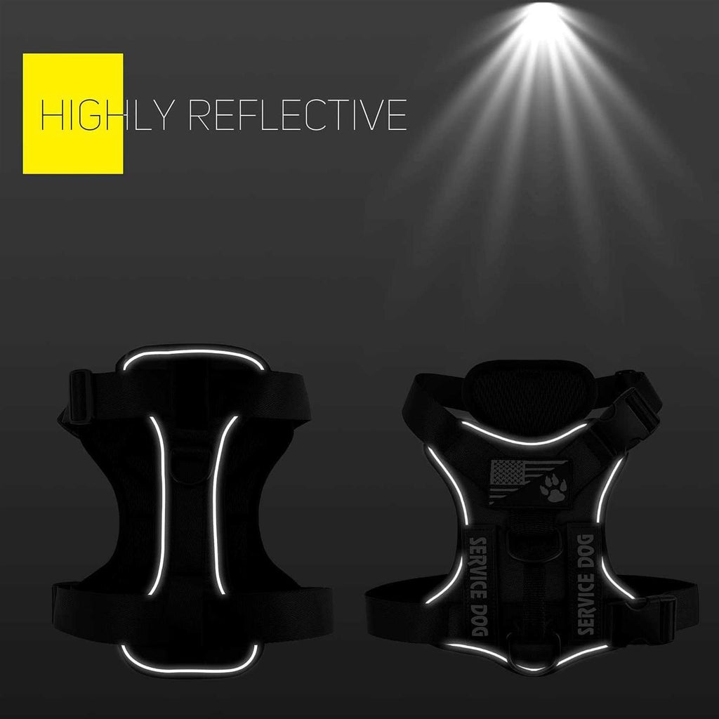Reflective Dog Vest Harness with 5 PCS Patches L136