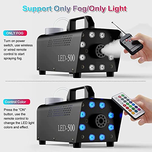 500W 2000CFM Fog Machine with Remote Control Q749798