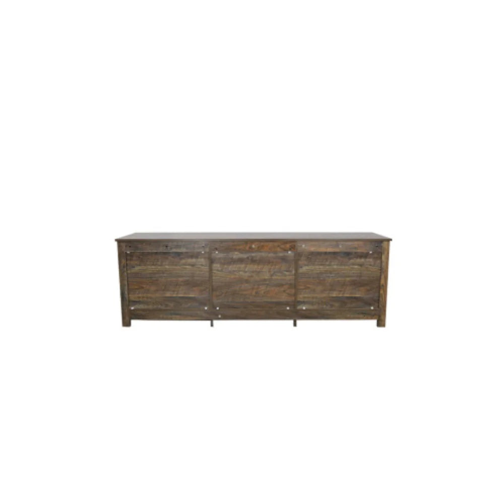 Brown 70 Inch TV Media Console with 3 Storage Cabinets W16091