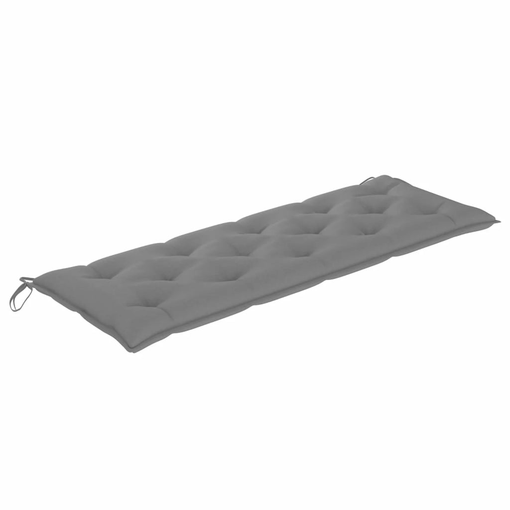 Acacia Wood Garden Bench with Gray Seat Cushion L672