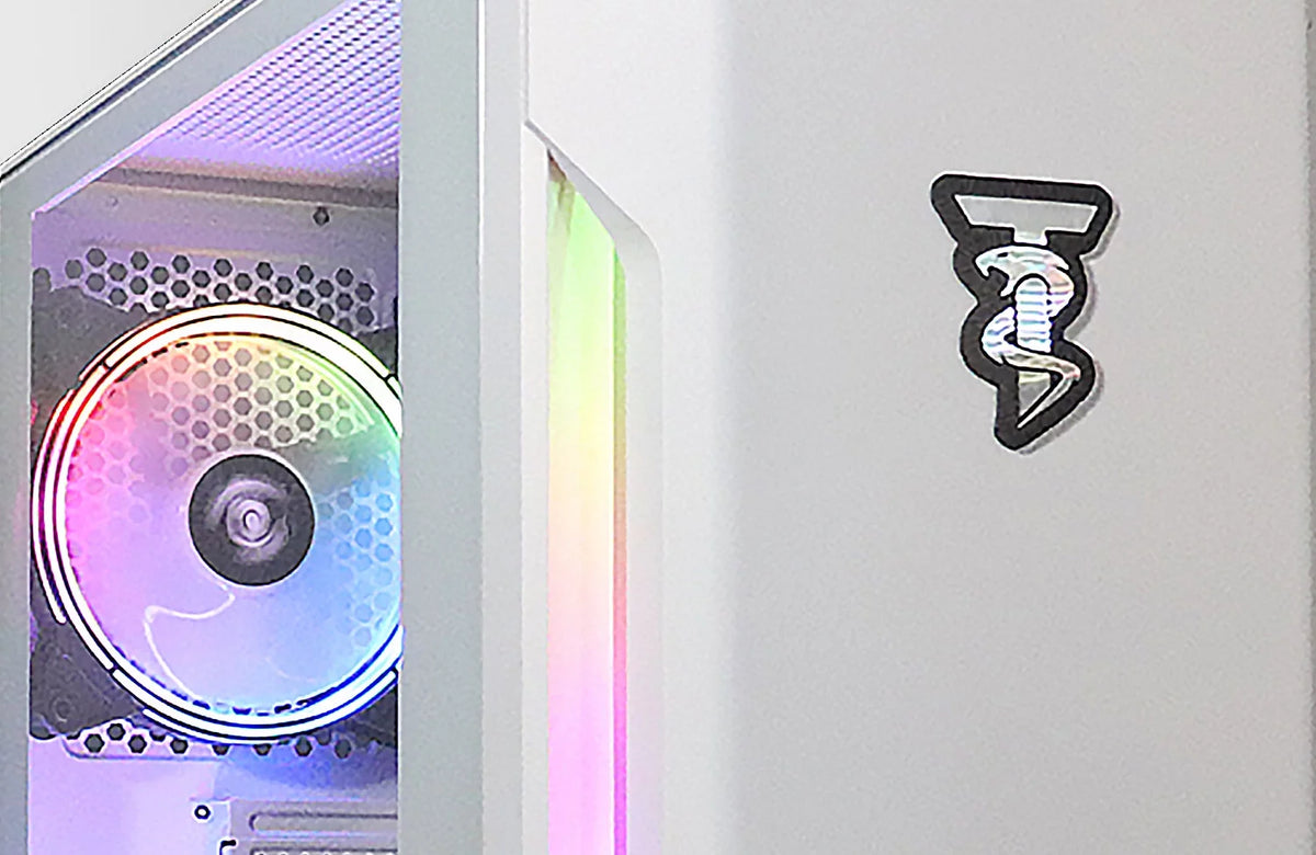 Gaming PC Desktop Computer AMD Ryzen 5 2600 RTX 3060 32GB DDR4 1TB NVMe SSD White R9636