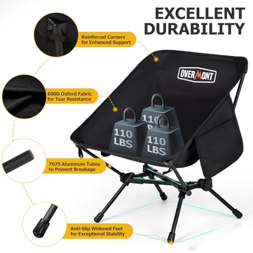 Ultralight Folding Camping Chair with Carry Bag D96418