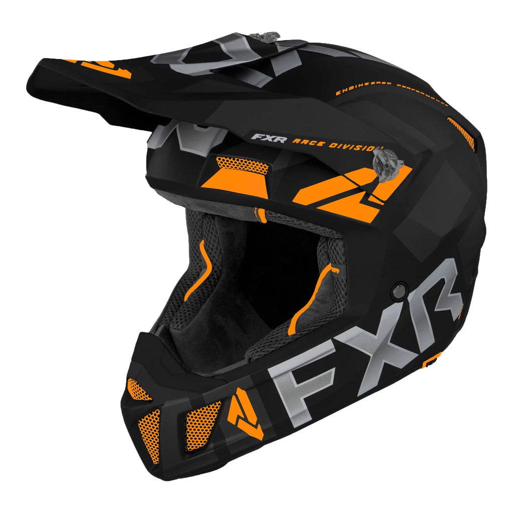 Black Orange Small Open Face Helmet Z5972