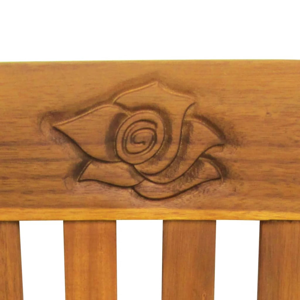 Acacia Wood Garden Bench with Gray Seat Cushion L672