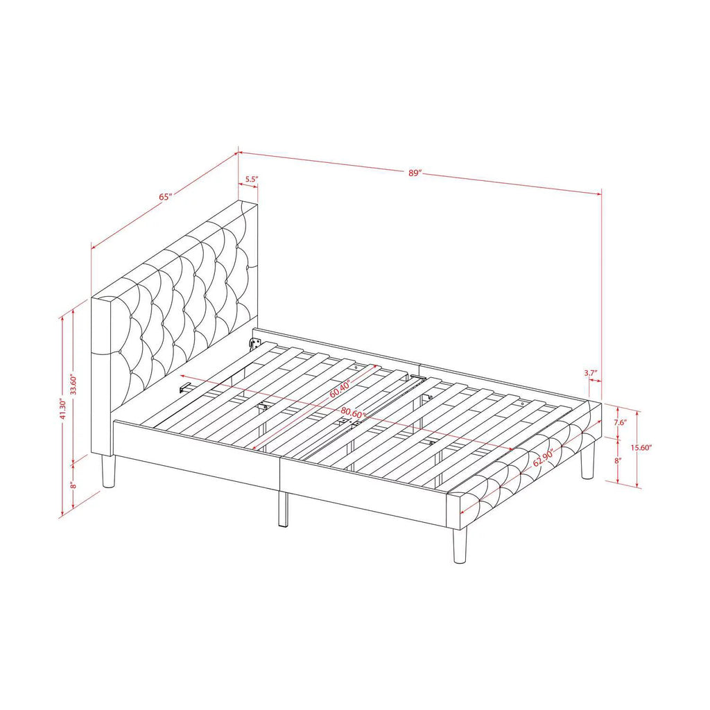 2-Piece Wood Queen Bedroom Set C455223