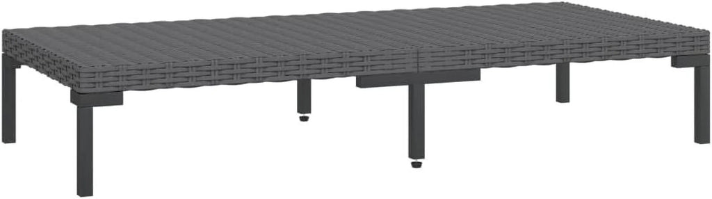 14 Piece Patio Lounge Set with Cushions Poly Rattan Dark Gray B932