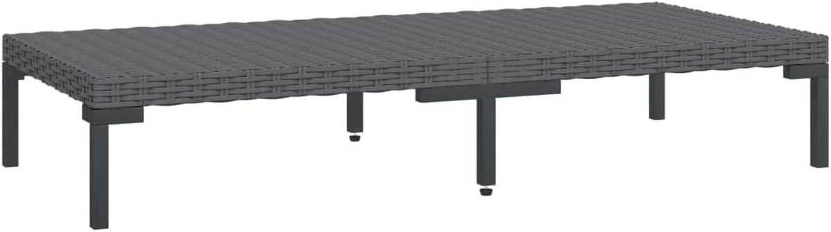 14 Piece Patio Lounge Set with Cushions Poly Rattan Dark Gray B932