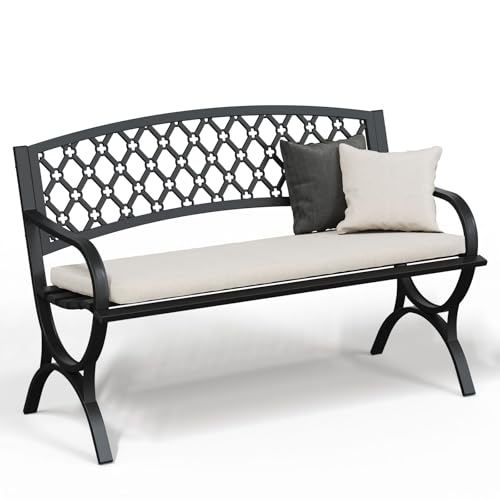 Heavy-Duty Weatherproof Metal Garden Bench Y71219