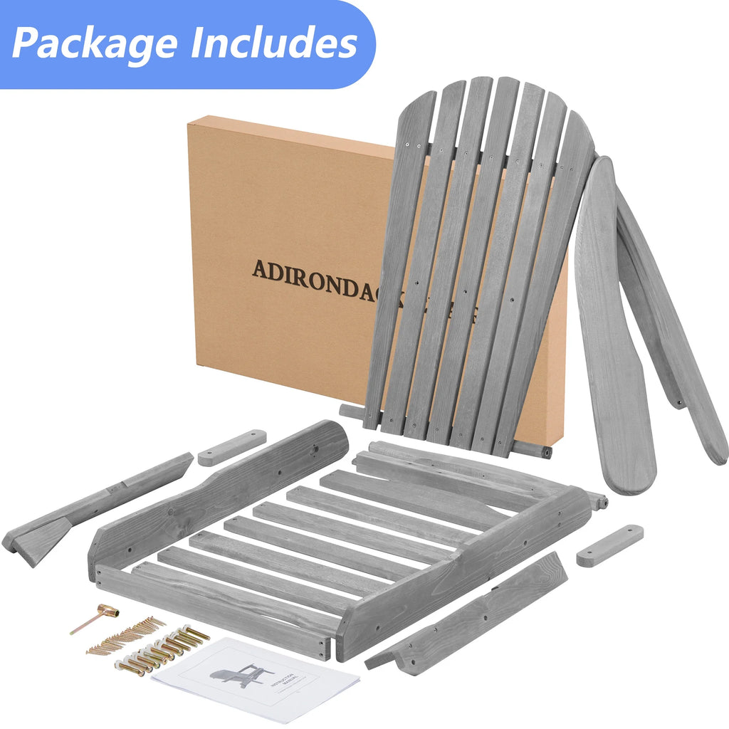 Folding Weather Resistant Adirondack Chair J62540