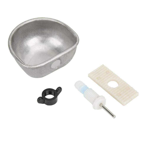 10Pcs Stainless Steel Rabbit Water Dispenser with Bowl S332