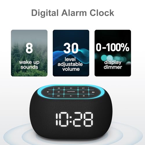 Bluetooth FM Radio Alarm Clock with Night Light K47983