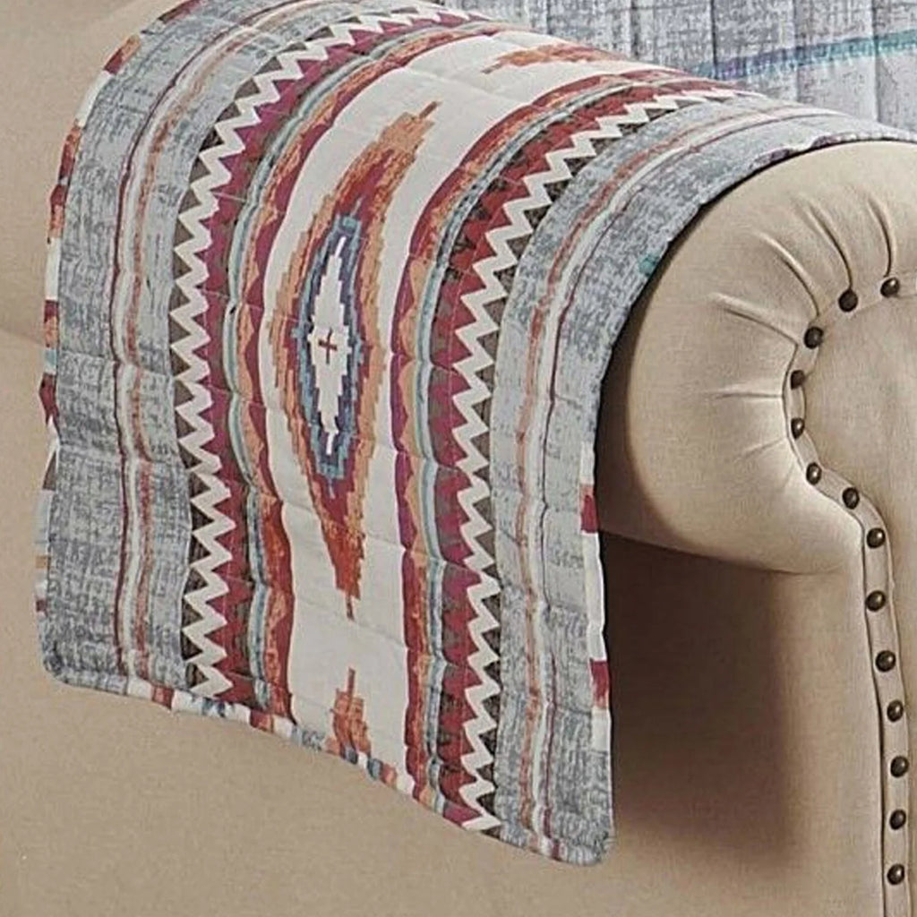 Stone Gray Polyester Loveseat Cover 4 Piece H7693